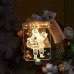 LED Christmas Greeting Card Transparent Acrylic Card Customized